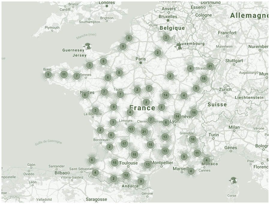 Explorez la carte des Stations Vertes !